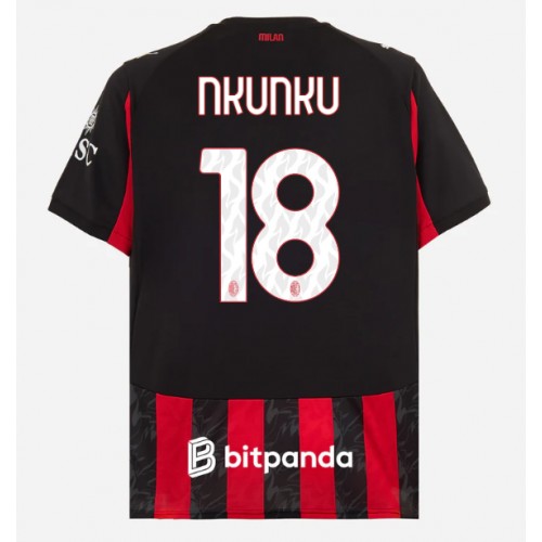 Stroje piłkarskie AC Milan Christopher Nkunku #18 Koszulka Podstawowej 2025-26 Krótki Rękaw